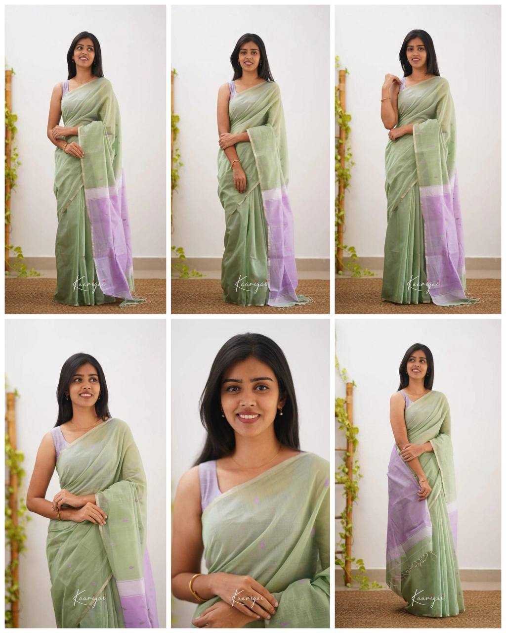Linen  Designer  Printed Saree