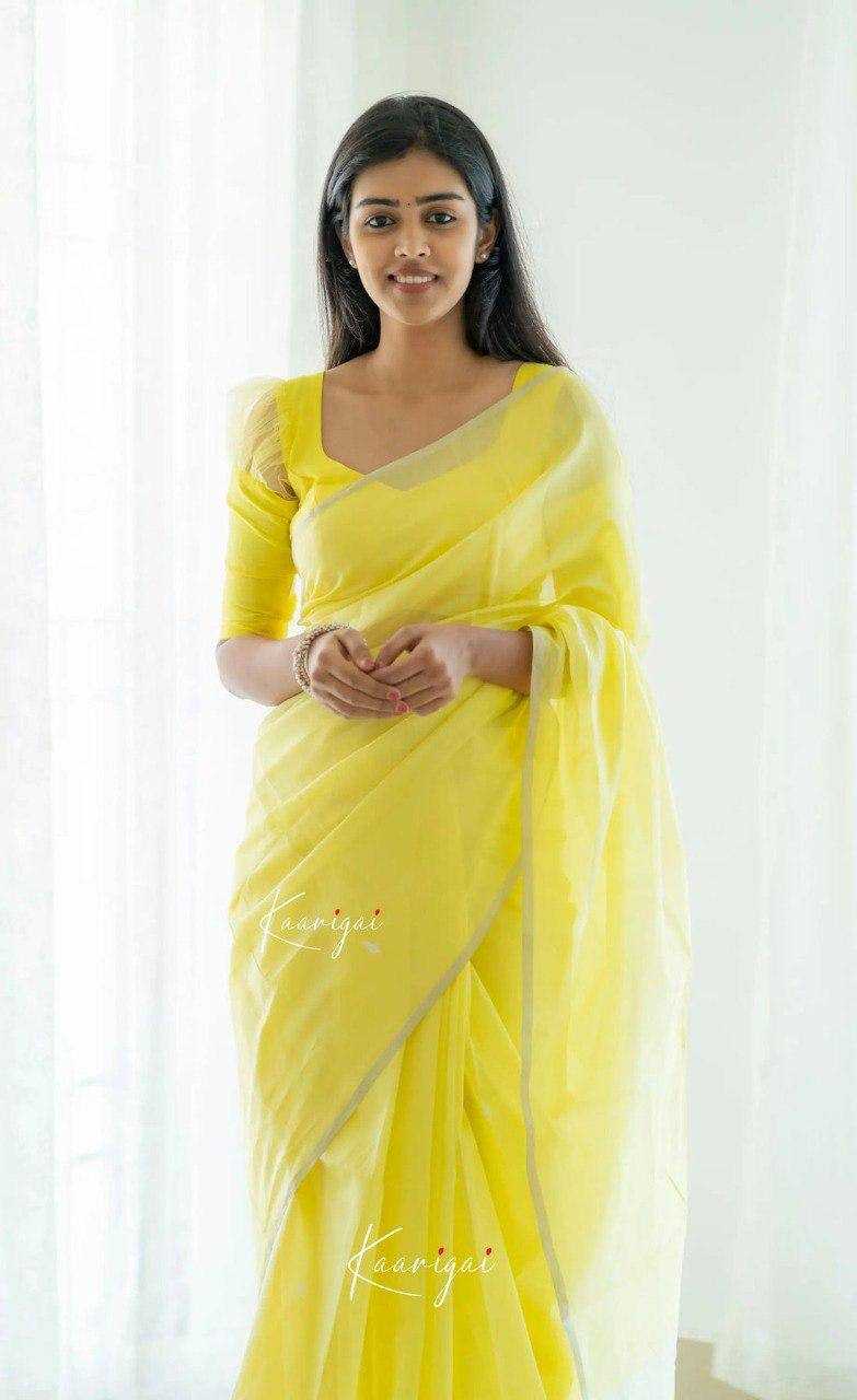 Linen  Designer  Printed Saree
