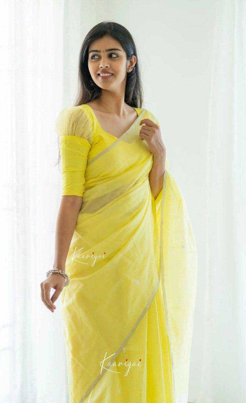 Linen  Designer  Printed Saree