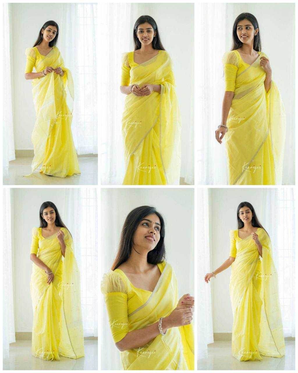 Linen Designer Printed Saree - MYLUXURY LANE ENTERPRISE