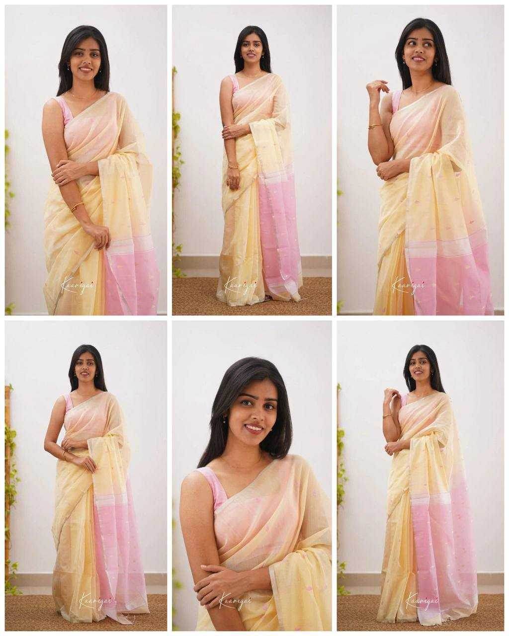 Linen Designer Printed Saree - MYLUXURY LANE ENTERPRISE