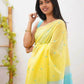 Linen Designer Printed Saree - MYLUXURY LANE ENTERPRISE
