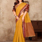 Linen Silk Linen Saree With Blouse