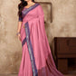 Linen Silk Linen Saree With Blouse