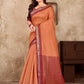 Linen Silk Linen Saree With Blouse