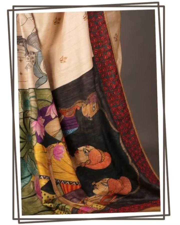 Linen  Printed Sarees  With Blouse