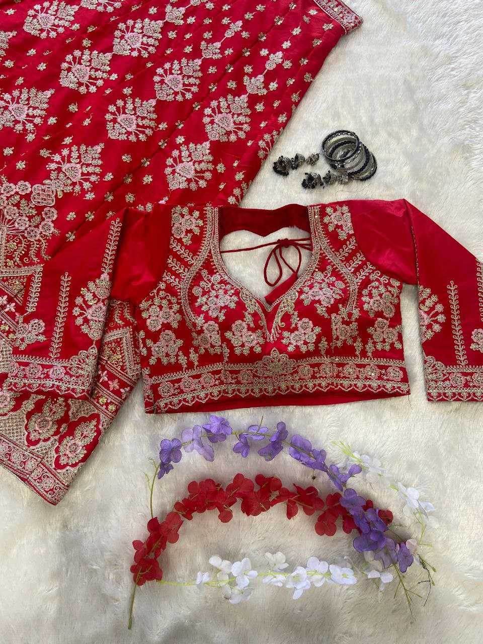 Malai Silk Sequins Lehenga With Cancan - MYLUXURY LANE ENTERPRISE