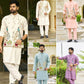 Malay Satin Silk Nehru Jacket Embroidered Kurta Pajama - MYLUXURY LANE ENTERPRISE