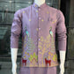 Malay Satin Silk Nehru Jacket Embroidered Kurta Pajama - MYLUXURY LANE ENTERPRISE