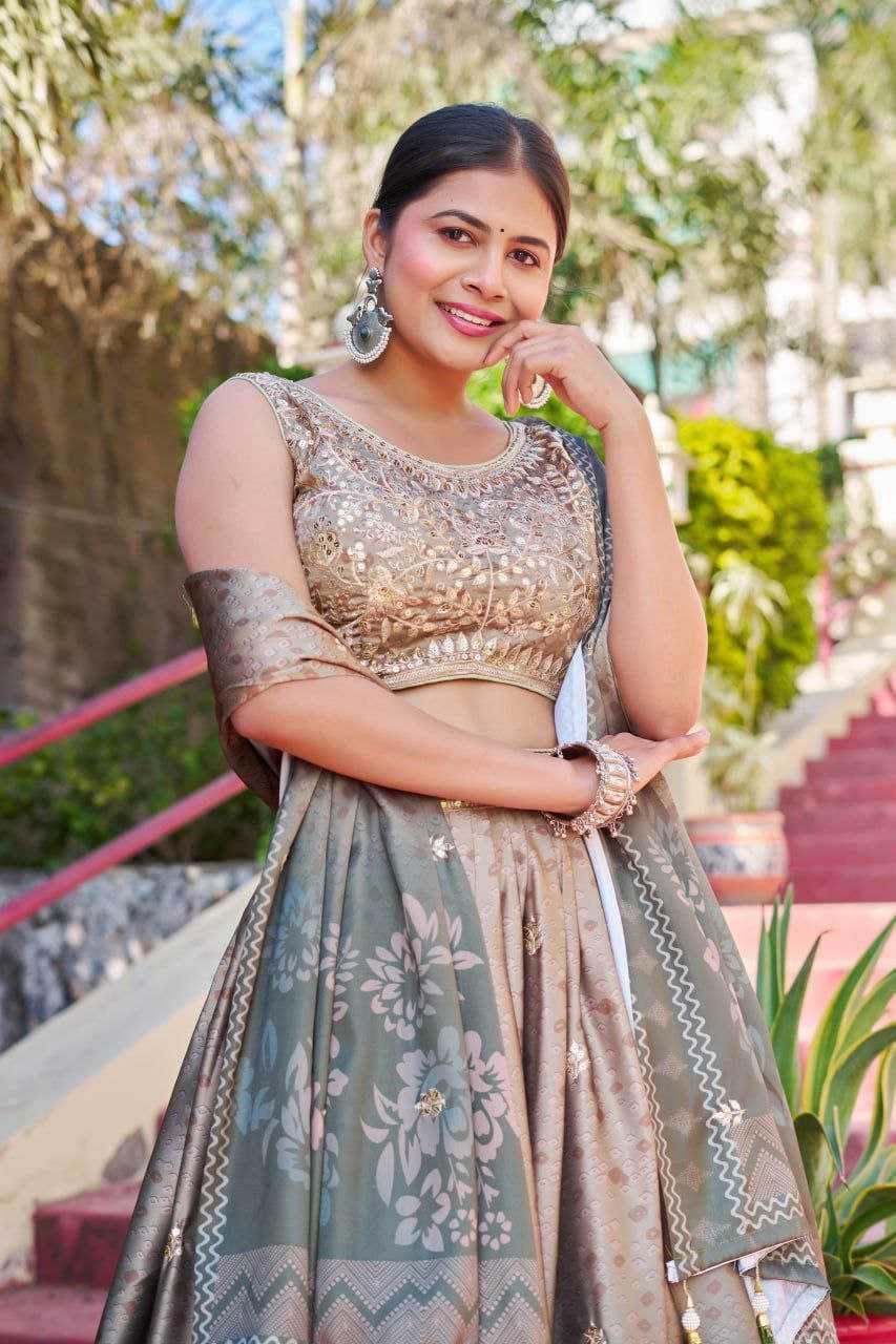 Maslin Designer Lehenga - MYLUXURY LANE ENTERPRISE