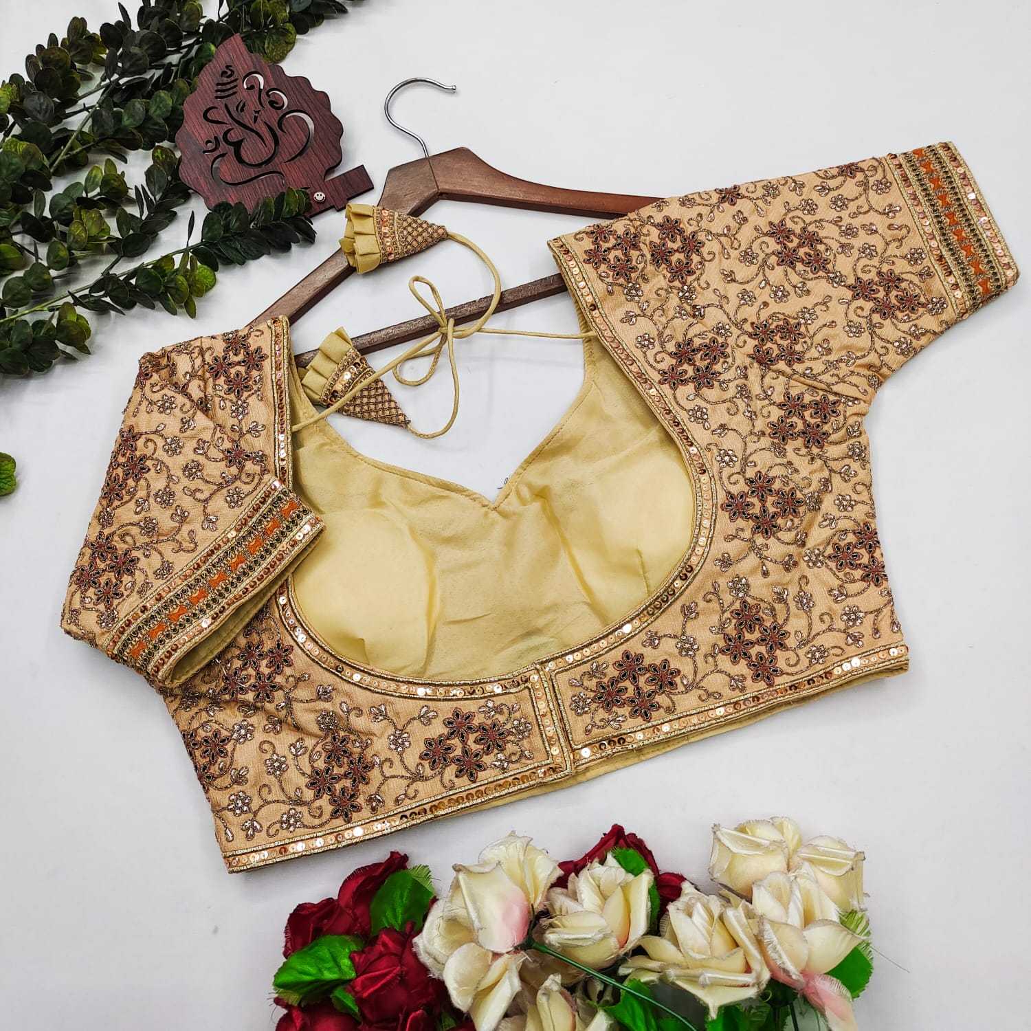 Milan Silk  Sequence Embroidery Blouse