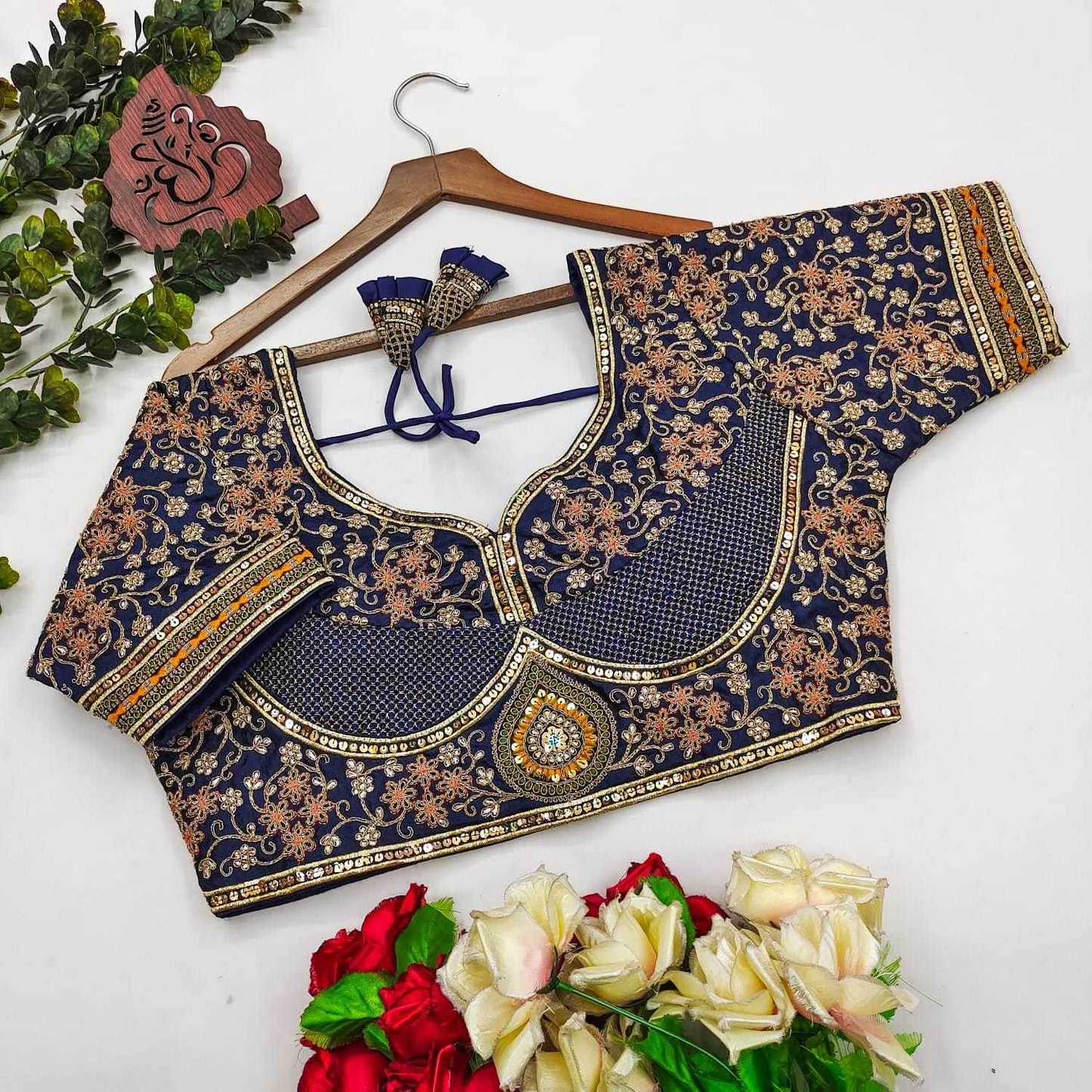 Milan Silk Sequence Embroidery Blouse - MYLUXURY LANE ENTERPRISE