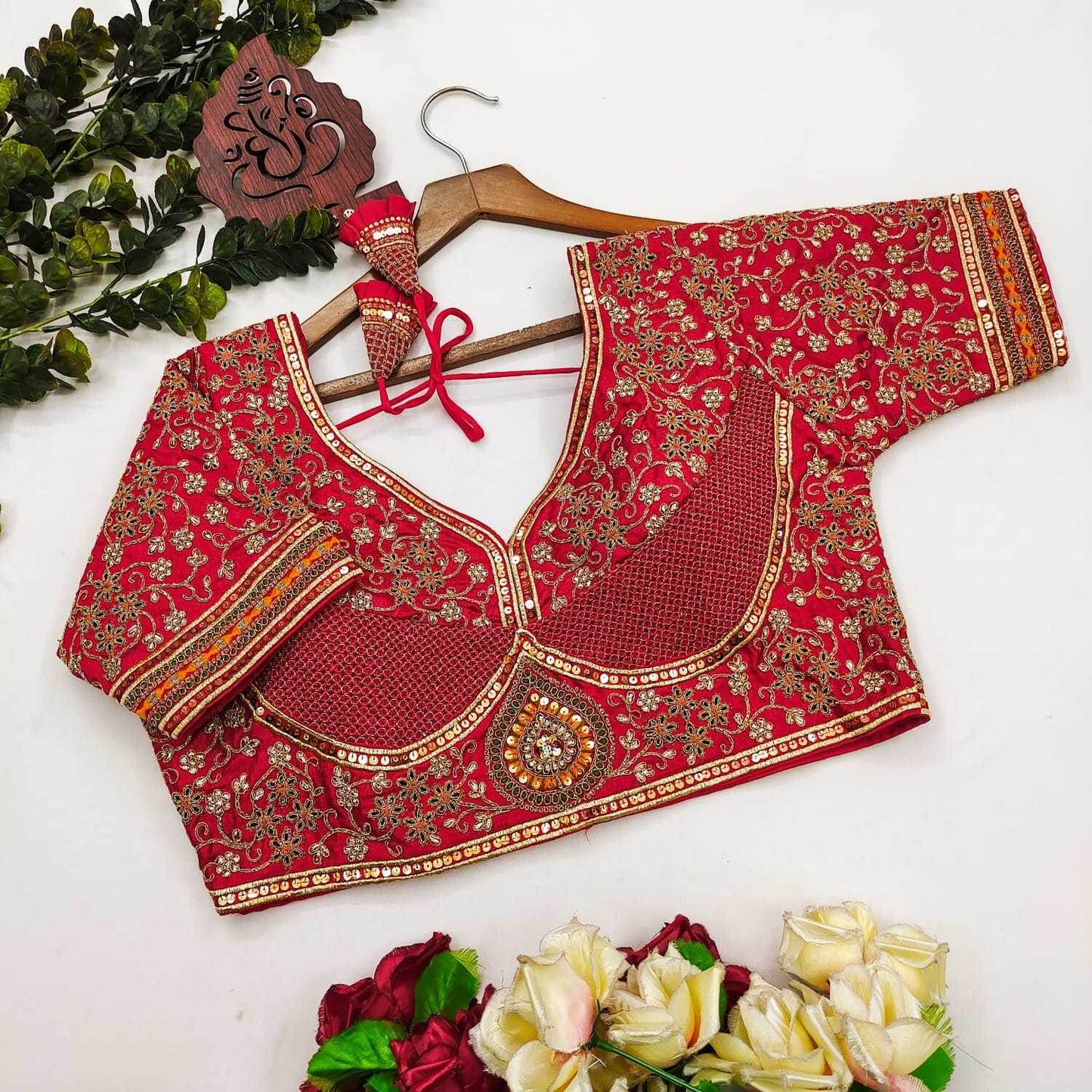 Milan Silk Sequence Embroidery Blouse - MYLUXURY LANE ENTERPRISE