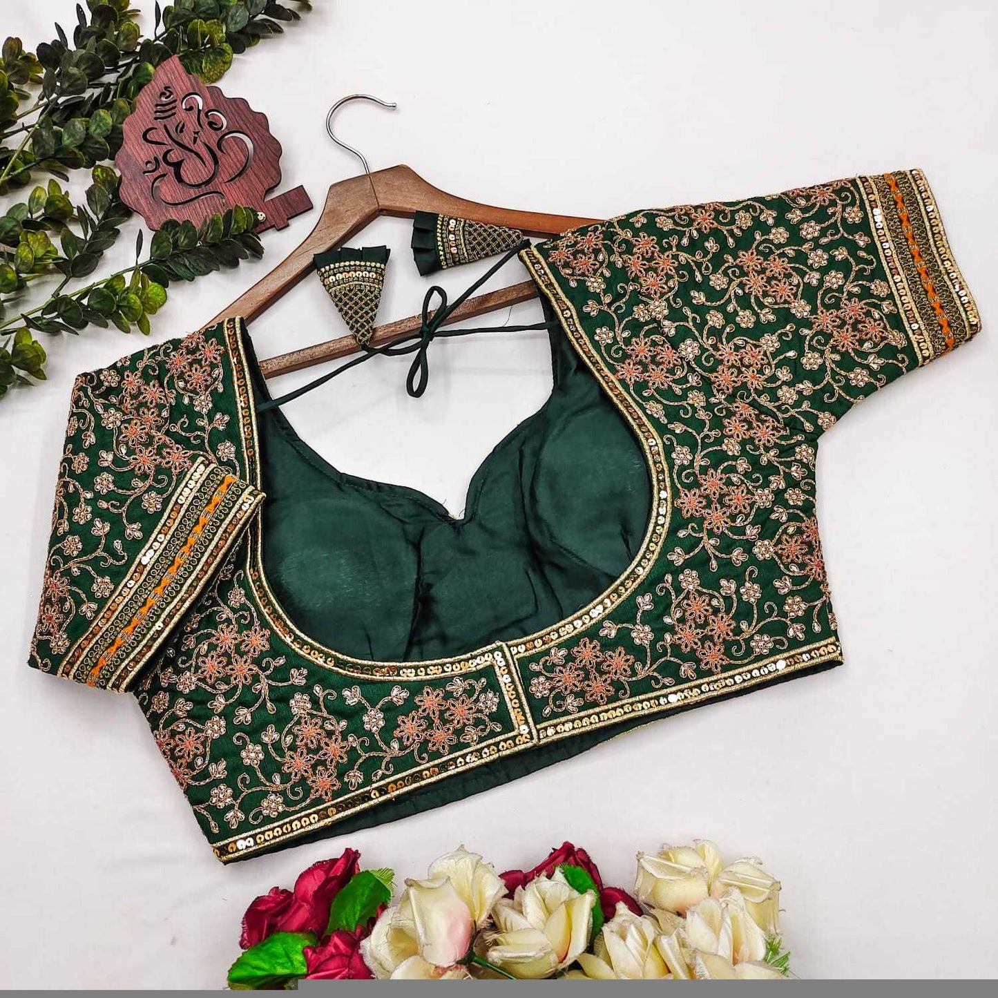 Milan Silk Sequence Embroidery Blouse - MYLUXURY LANE ENTERPRISE