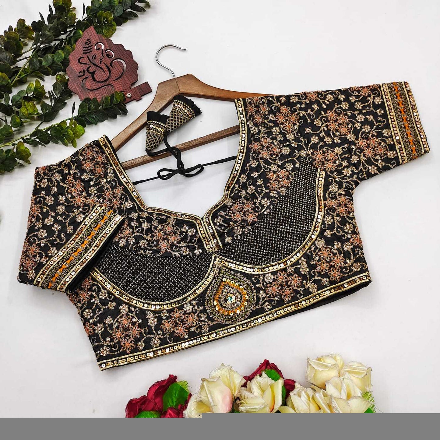 Milan Silk Sequence Embroidery Blouse - MYLUXURY LANE ENTERPRISE