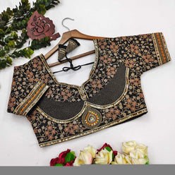 Milan Silk Sequence Embroidery Blouse - MYLUXURY LANE ENTERPRISE