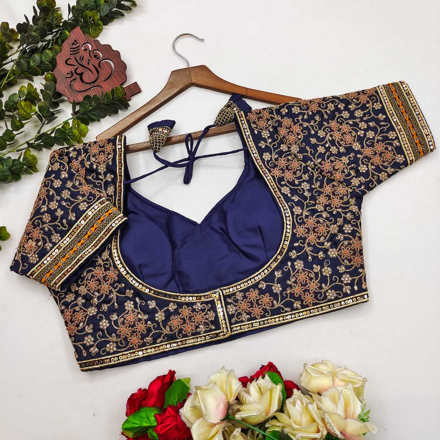Milan Silk  Sequence Embroidery Blouse