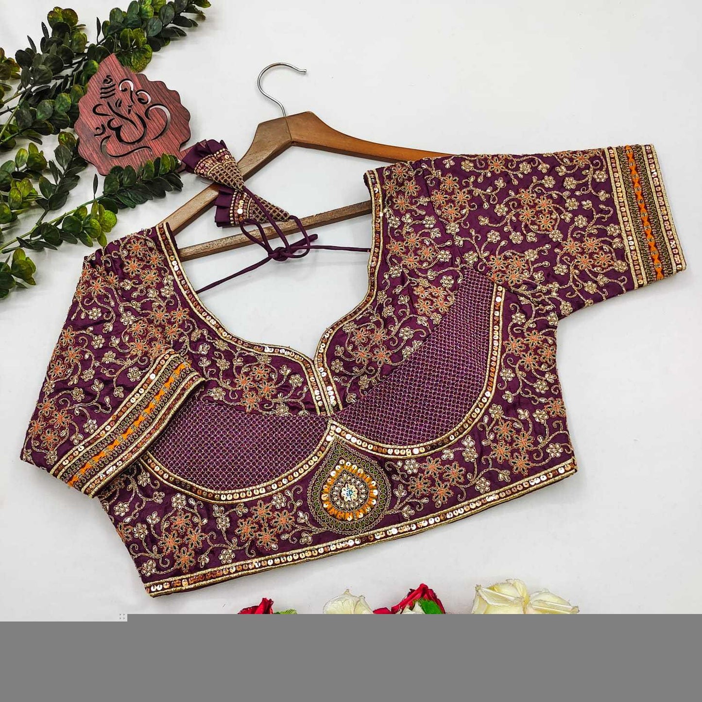 Milan Silk Sequence Embroidery Blouse - MYLUXURY LANE ENTERPRISE