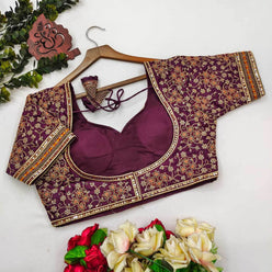 Milan Silk Sequence Embroidery Blouse - MYLUXURY LANE ENTERPRISE