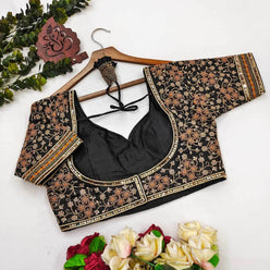 Milan Silk Sequence Embroidery Blouse - MYLUXURY LANE ENTERPRISE