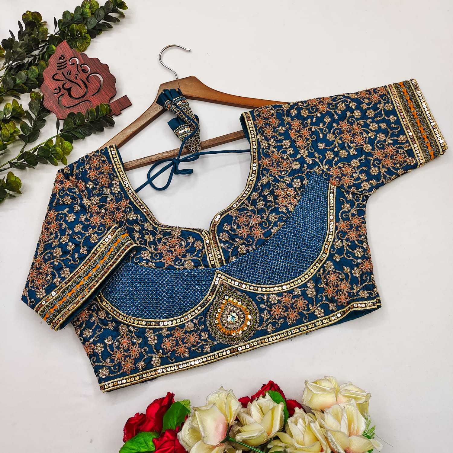 Milan Silk  Sequence Embroidery Blouse