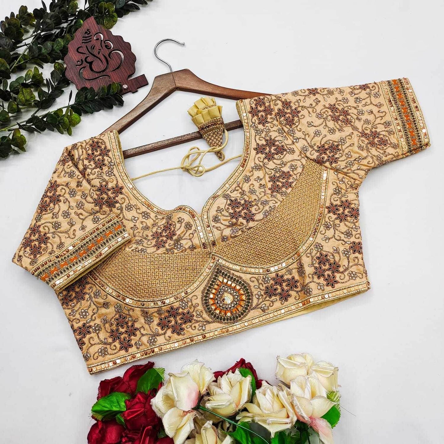 Milan Silk Sequence Embroidery Blouse - MYLUXURY LANE ENTERPRISE