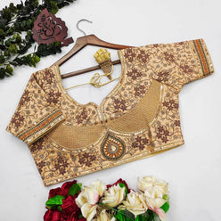 Milan Silk Sequence Embroidery Blouse - MYLUXURY LANE ENTERPRISE