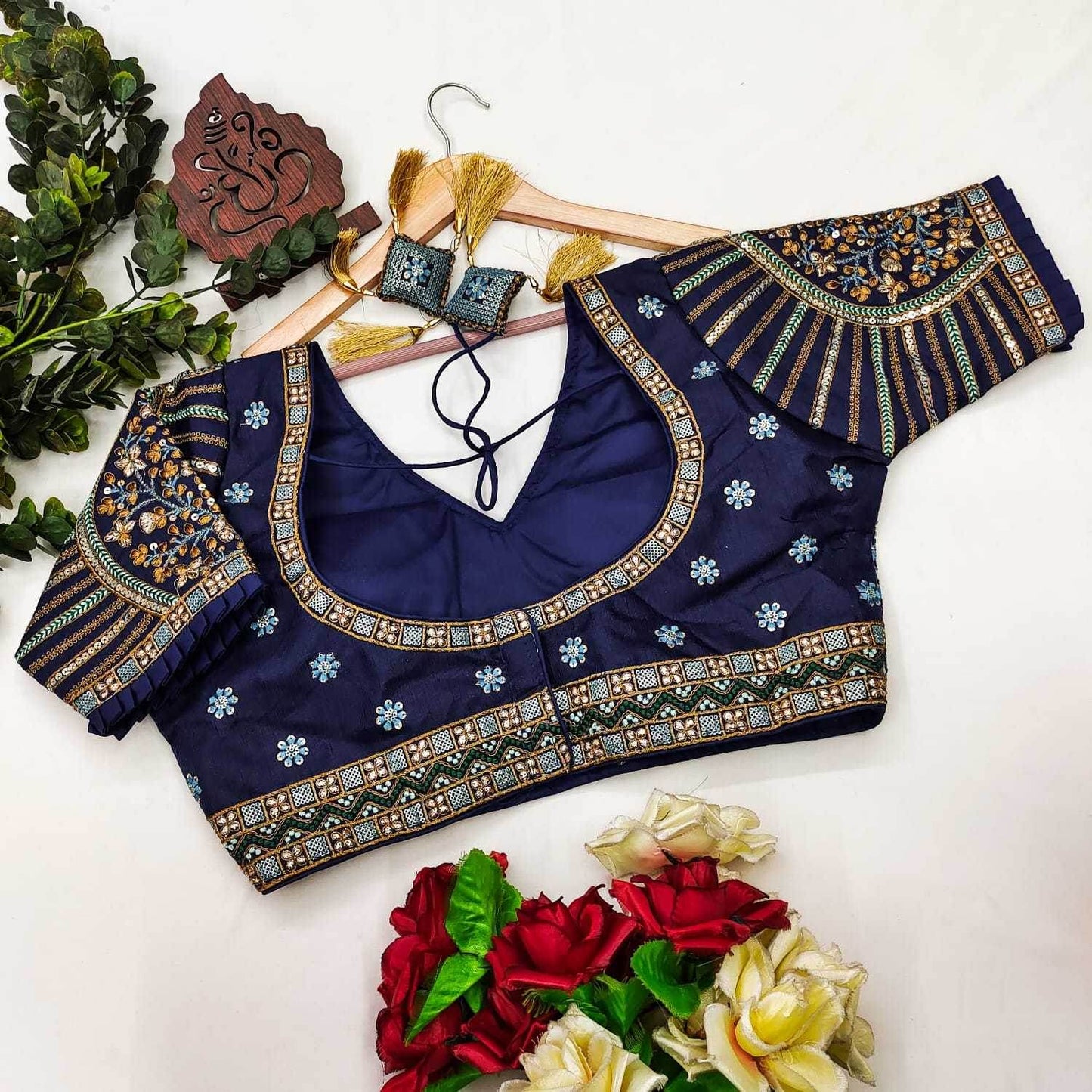 Milan Silk Readymade Sequence Embroidery Blouse - MYLUXURY LANE ENTERPRISE