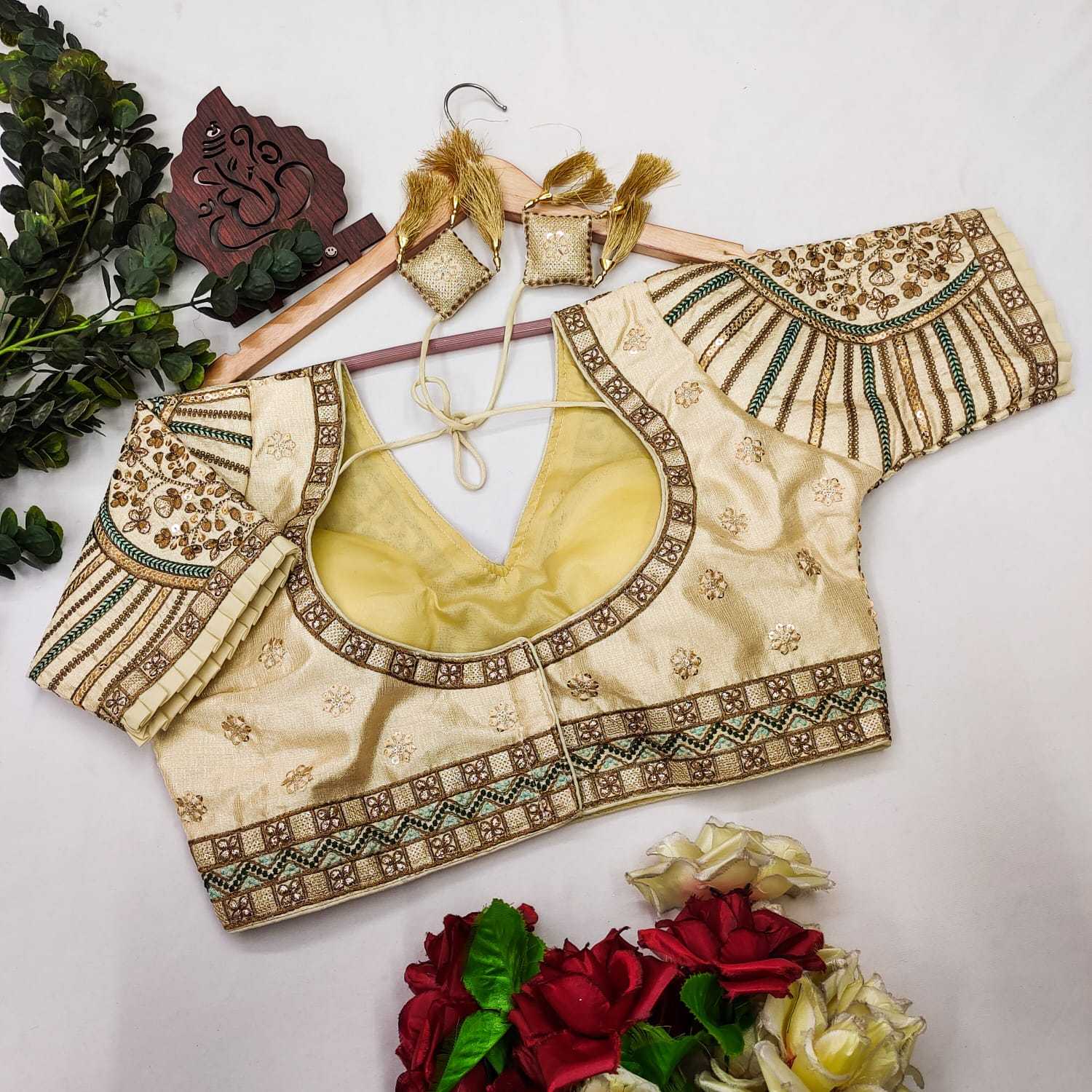 Milan Silk Readymade  Sequence Embroidery Blouse