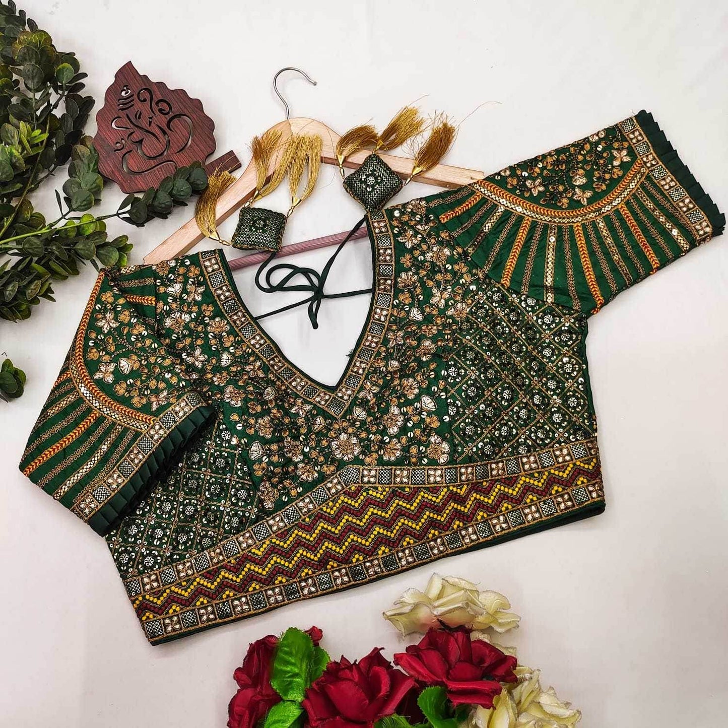 Milan Silk Readymade Sequence Embroidery Blouse - MYLUXURY LANE ENTERPRISE