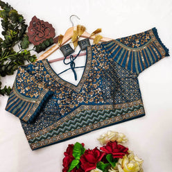 Milan Silk Readymade Sequence Embroidery Blouse - MYLUXURY LANE ENTERPRISE