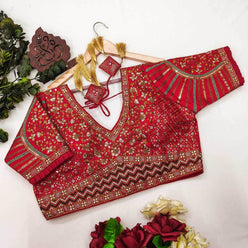 Milan Silk Readymade Sequence Embroidery Blouse - MYLUXURY LANE ENTERPRISE