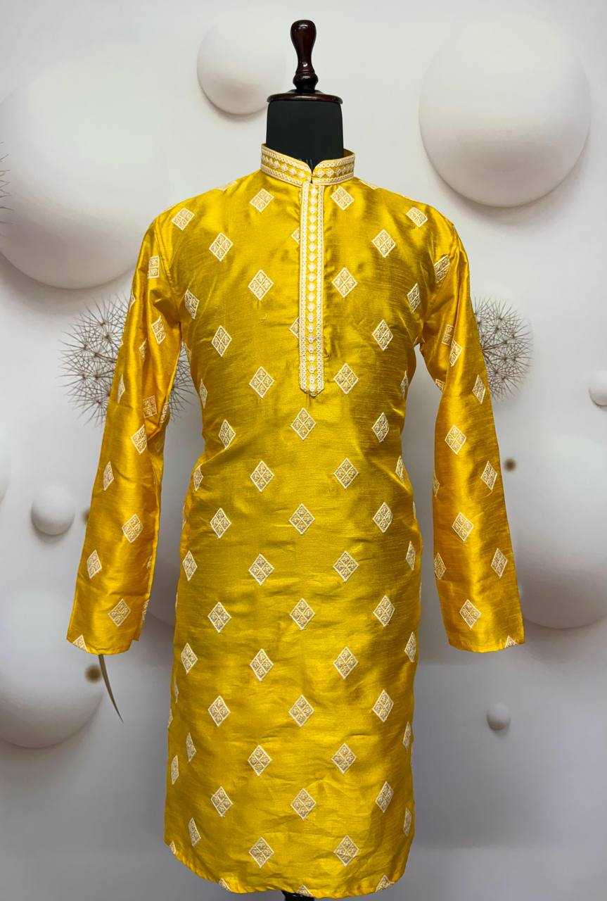 Mono Slub Mens Wear Embroidered Kurta