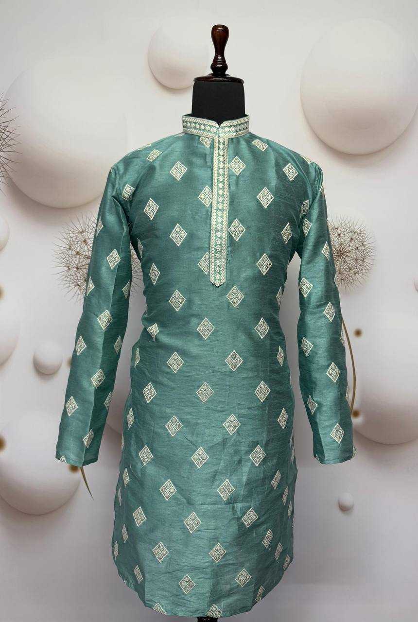 Mono Slub Mens Wear Embroidered Kurta