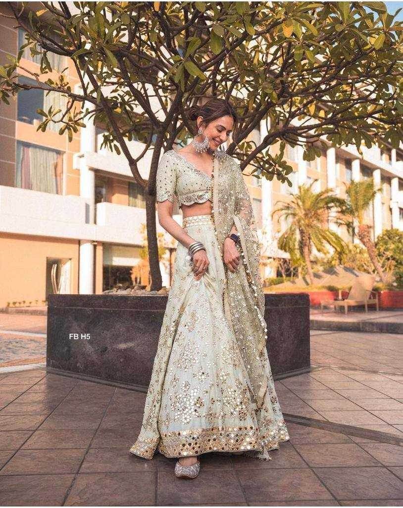 Mulberry Mirror Zari Work Lehenga for Festive Occasions - MYLUXURY LANE ENTERPRISE