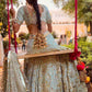 Mulberry Mirror Zari Work Lehenga for Festive Occasions - MYLUXURY LANE ENTERPRISE