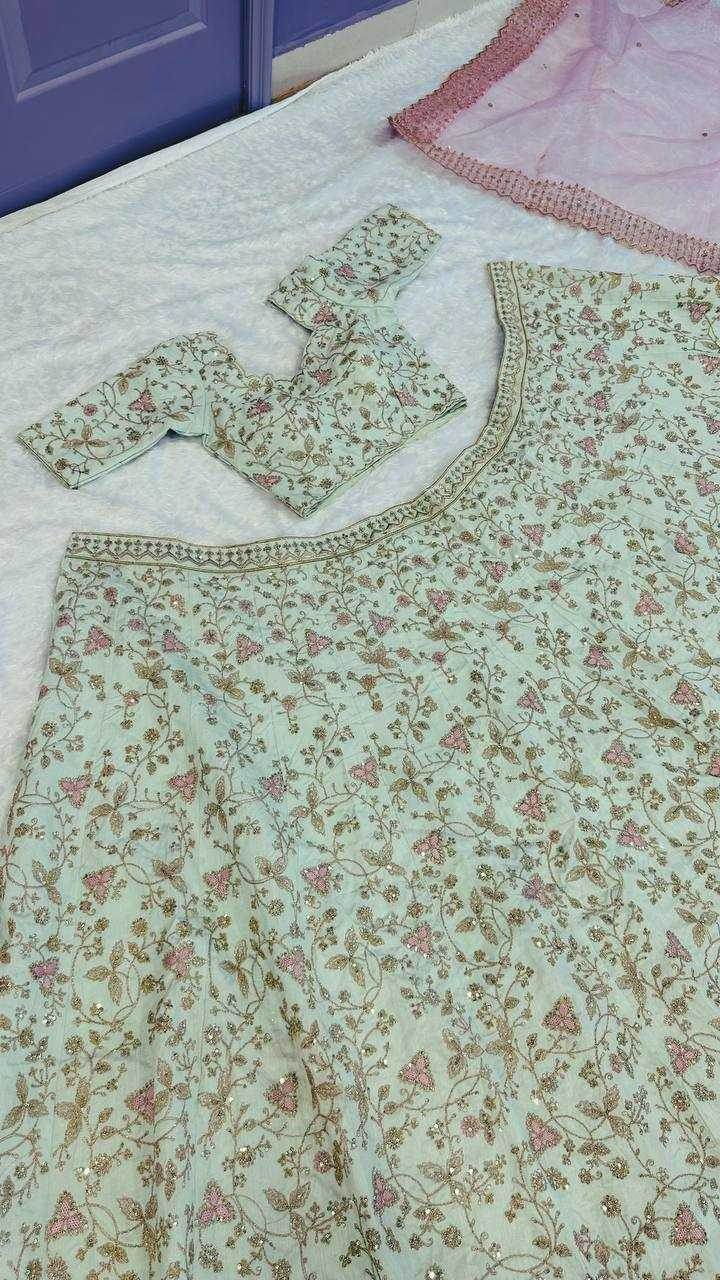 Mulberry Bridal Sequins Lehenga - MYLUXURY LANE ENTERPRISE