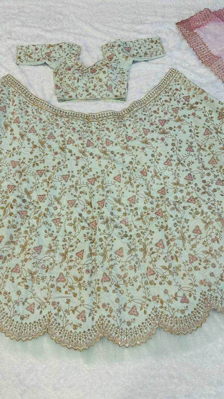 Mulberry Bridal Sequins Lehenga - MYLUXURY LANE ENTERPRISE