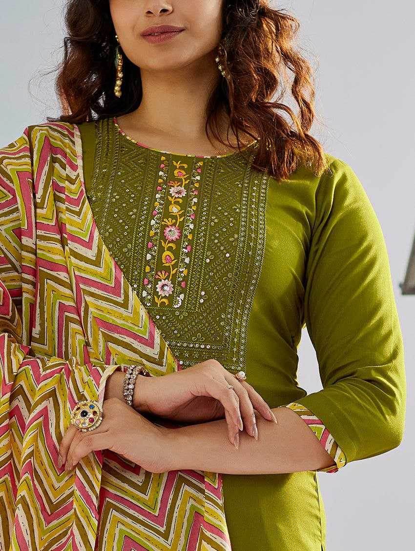 Muslin Cotton Embroidered Kurti - MYLUXURY LANE ENTERPRISE