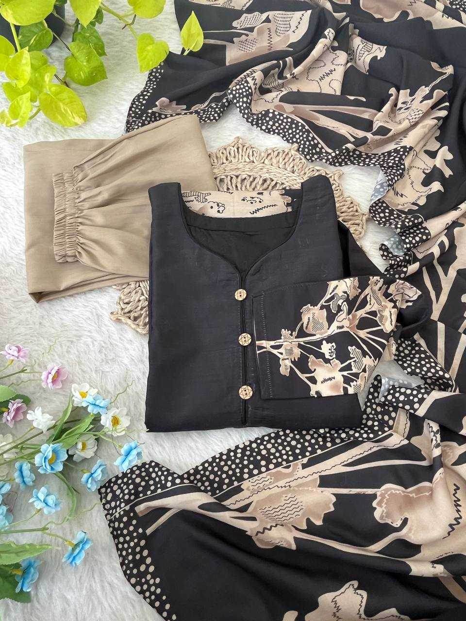 MUSLIN SILK LONG KURTI PRINTED SUITS - MYLUXURY LANE ENTERPRISE