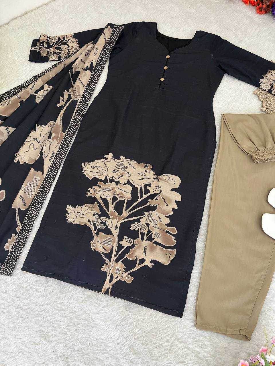 MUSLIN SILK LONG KURTI PRINTED SUITS - MYLUXURY LANE ENTERPRISE