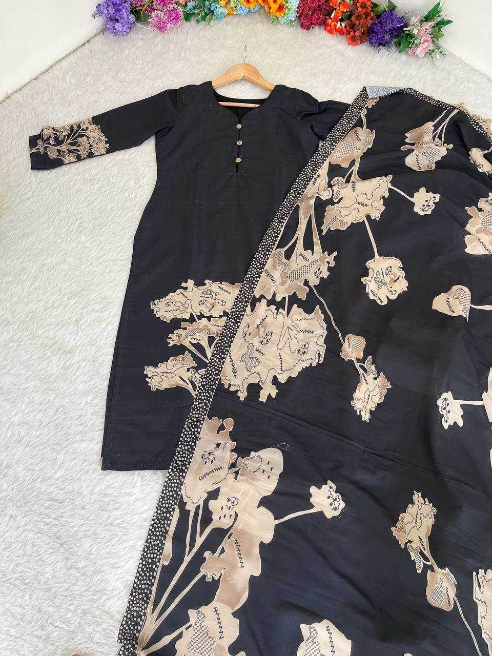 MUSLIN SILK LONG KURTI PRINTED SUITS - MYLUXURY LANE ENTERPRISE