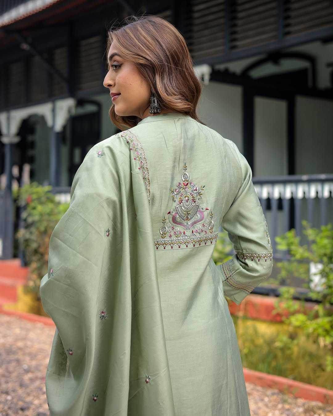 Muslin Embroidery Anarkali Suit - MYLUXURY LANE ENTERPRISE