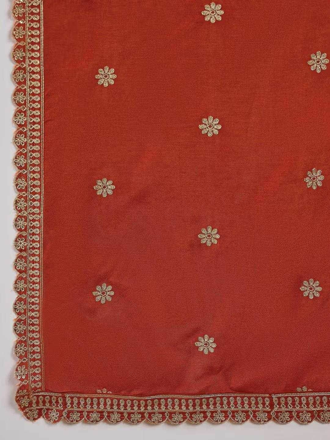 Muslin Silk Embroidery Palazzo Silk Suit - MYLUXURY LANE ENTERPRISE