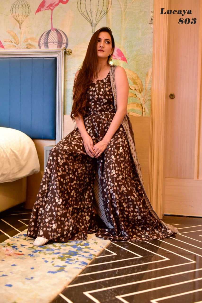 INDO WESTERN PRINTED PARTY WEAR DRESS