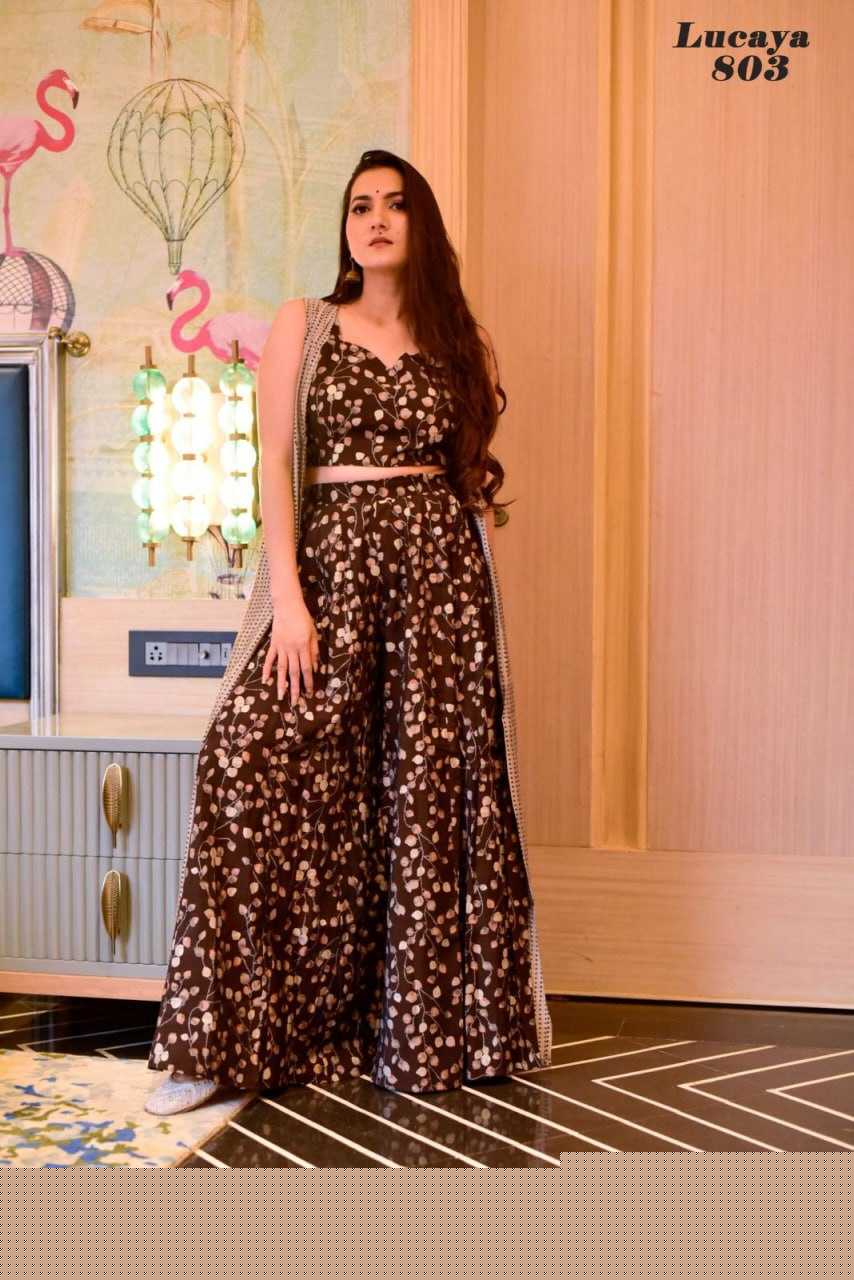 INDO WESTERN PRINTED PARTY WEAR DRESS