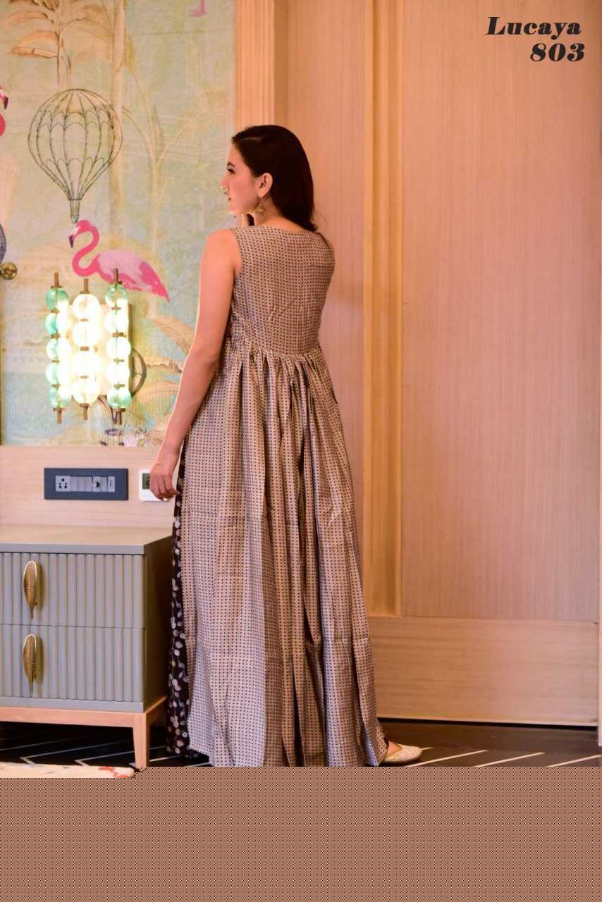 INDO WESTERN PRINTED PARTY WEAR DRESS