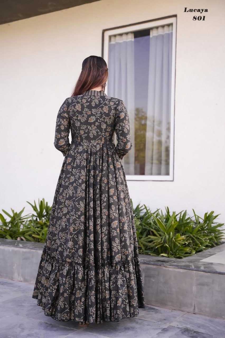 INDO WESTERN PRINTED PARTY WEAR DRESS