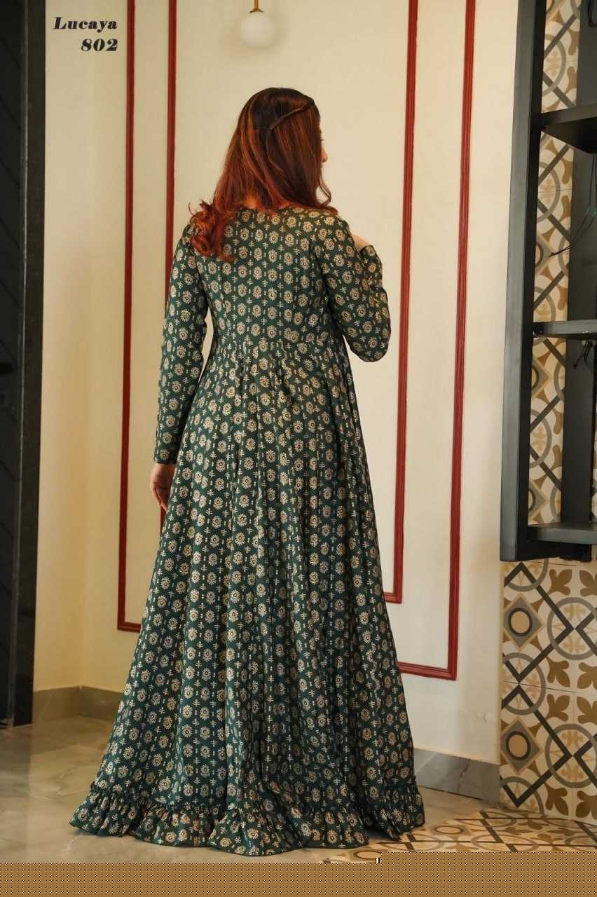 INDO WESTERN PRINTED PARTY WEAR DRESS