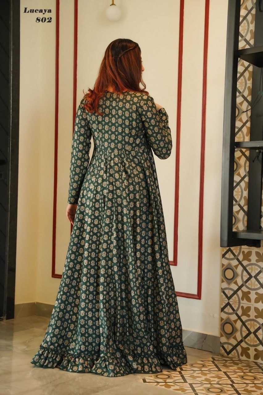 INDO WESTERN PRINTED PARTY WEAR DRESS